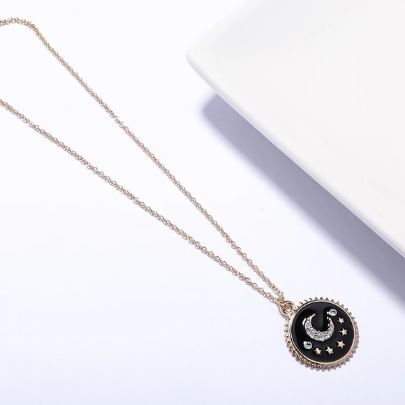 Dark moon pendant necklace - Picture 3 of 4